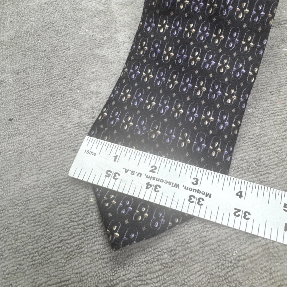 ermenegildo zegna Neck Tie Black Classic Geometric Disegno Esclusivo‎ Exclusive